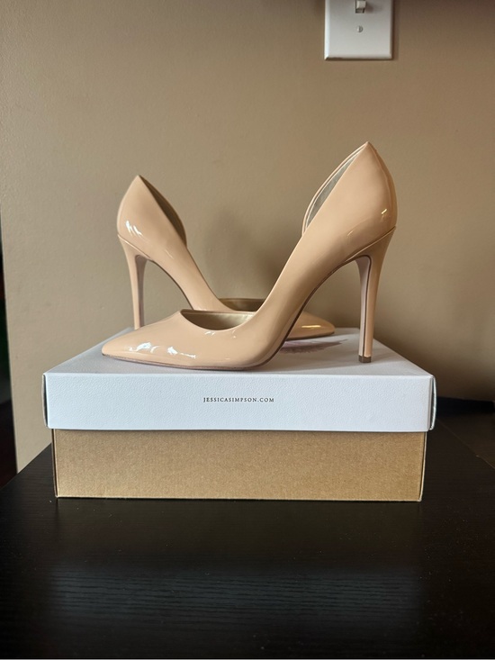 Jessica Simpson Shoes - Jessica Simpson JS-Prizma Patent Heels (in color Sand Dune)